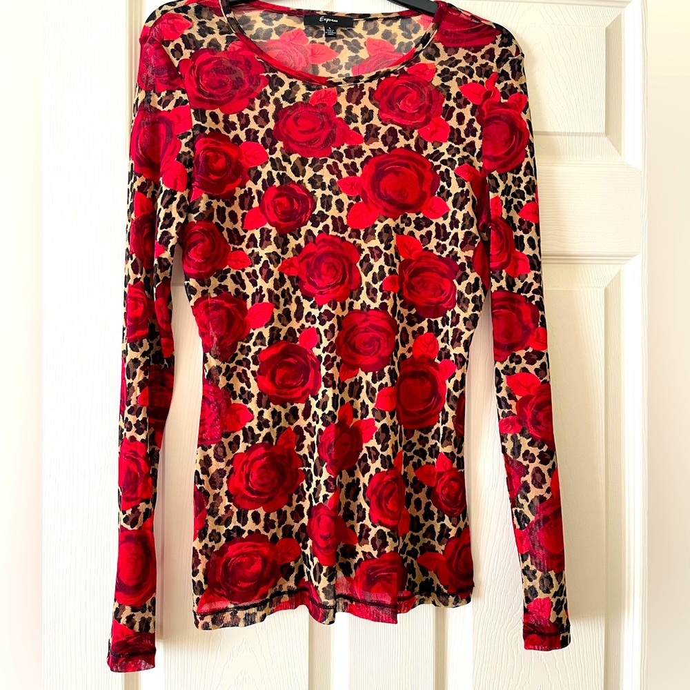 Leopard and rose top!